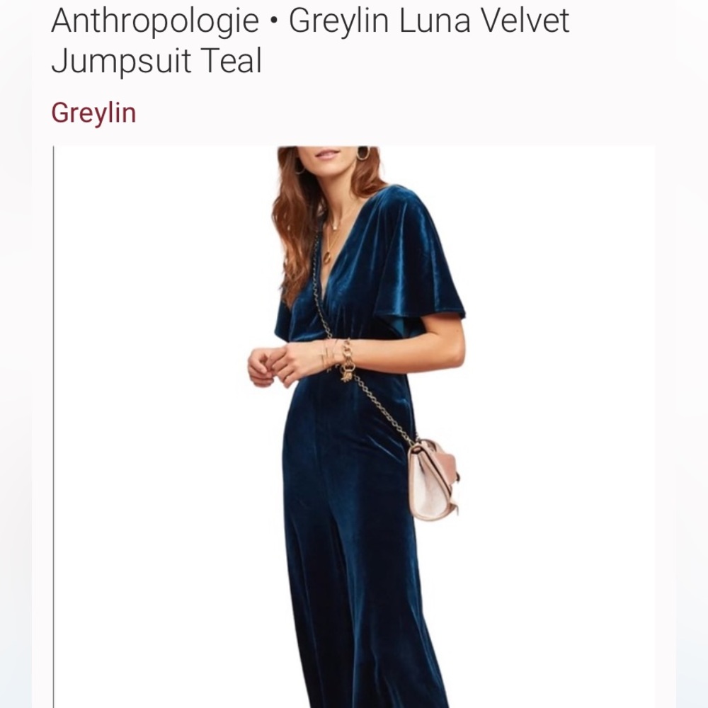 Greylin Luna Velvet Jumpsuit